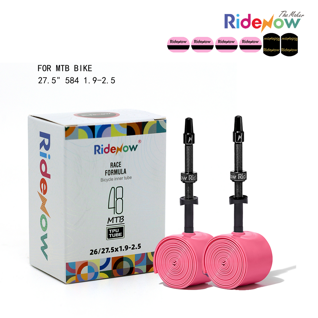 RideNow TPU Inner tube Aluminum Alloy Valve 2PC for MTB Bike 27.5" 584 1.9-2.5