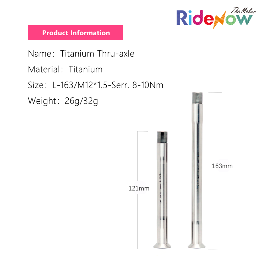 RideNow Titanium Thru-axle