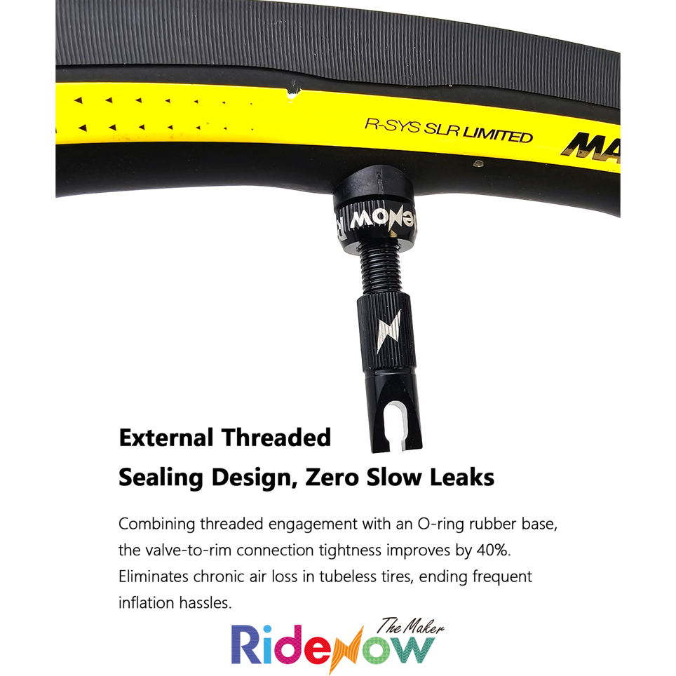 RideNow Tubeless Valve Stem Set
