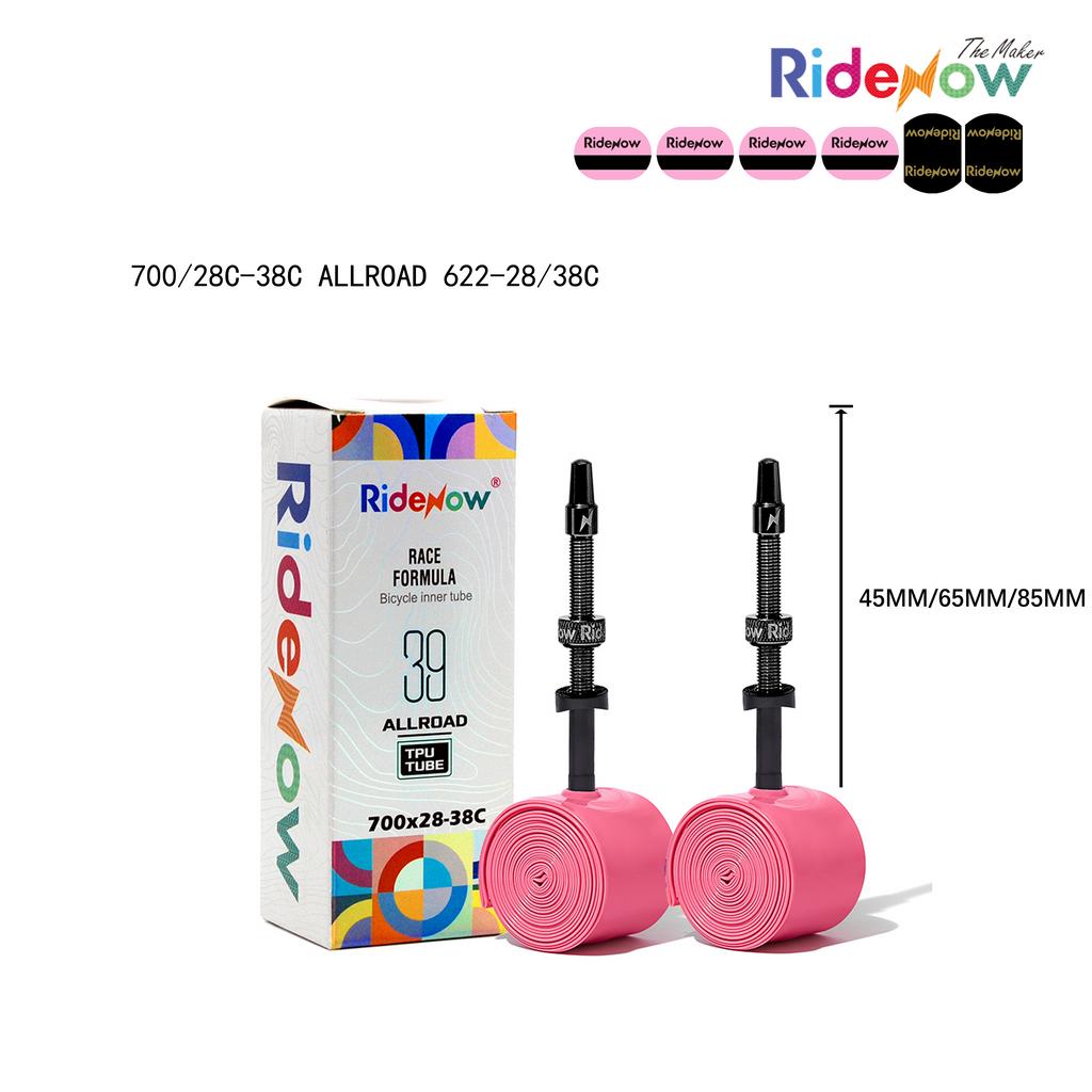 RideNow TPU Inner tube Aluminum Alloy Valve for ROAD Bike 700/28C-38C ALLROAD 622-28/38C